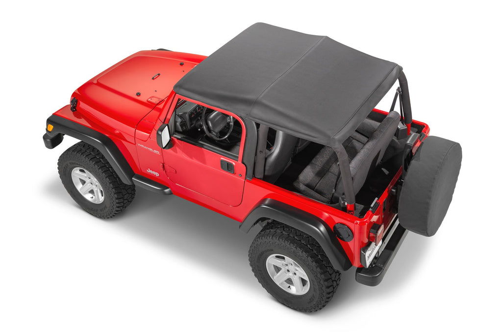 MasterTwill Fastback Replacement Top, Black, No Doorskins, Tinted Glass by MasterTop ('97 - '06 Wrangler TJ) - Jeep World