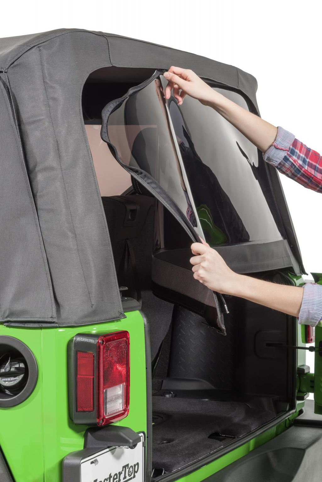 Window Replacement Kit, Tinted Glass, Black, by MasterTop ('11 - '18 2-Door Wrangler JK) - Jeep World