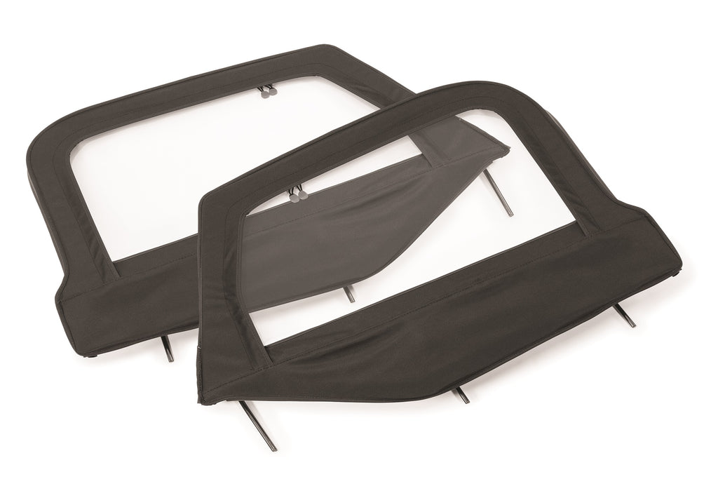 MasterTwill Upper Door Skins with Fabric Replacement, Set of Two, Black, by MasterTop ('97 - '06 Wrangler TJ) - Jeep World