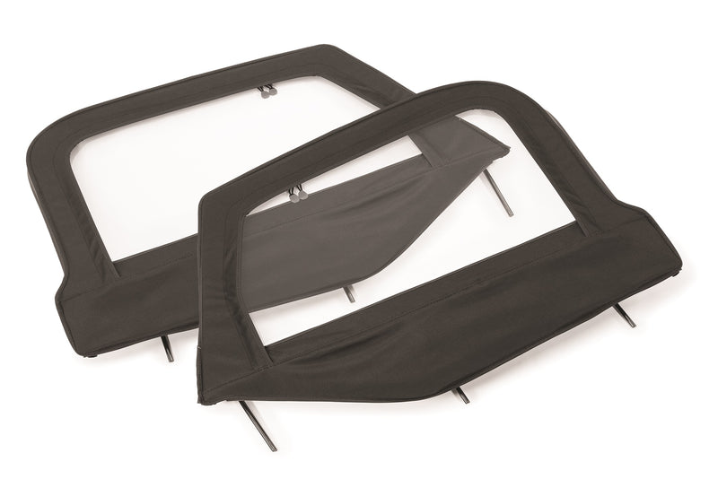 MasterTwill Upper Door Skins with Fabric Replacement, Set of Two, Black, by MasterTop ('97 - '06 Wrangler TJ)