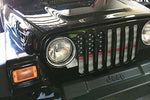 "American Ghost Tactical Red Line" Grille Insert by Dirty Acres ('76 - '18 Wrangler CJ, YJ, TJ, JK, JKU) - Jeep World