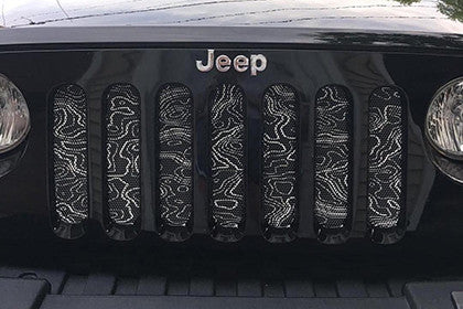 "High Peaks" JeepWorld.com Exclusive Grille Insert by Dirty Acres ('76 - '18 Wrangler CJ, YJ, TJ, JK, JKU) - Jeep World