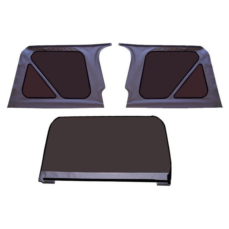 Mopar Jeep Wrangler Window Replacement Kit, Soft Top, Black - 82208096 ('03-'06 Wrangler TJ)
