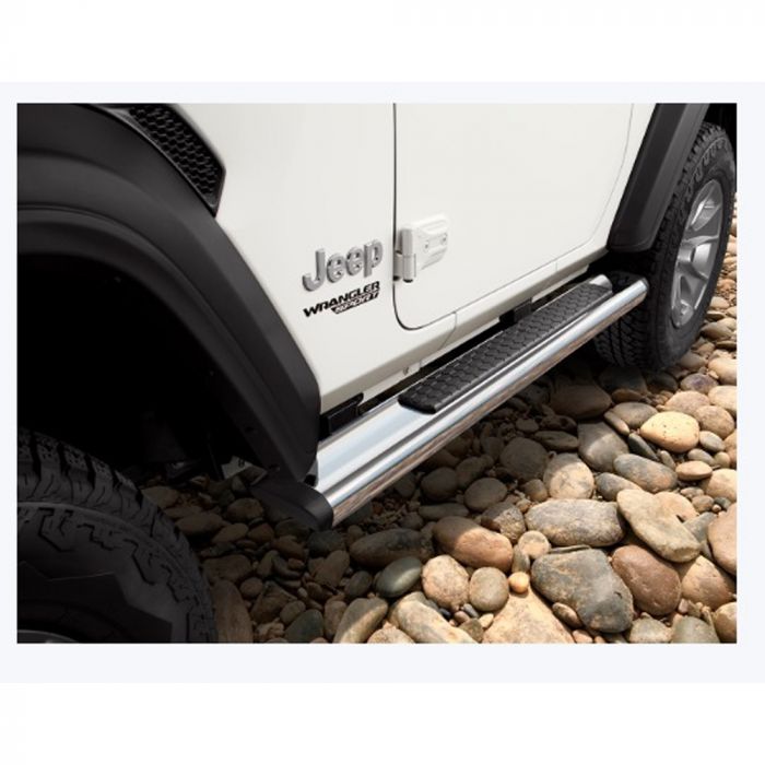 Chrome Side-Steps, Tubular, by Mopar (2018+ Wrangler JL 2-Door