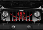 Ahoy Matey Dark Red Pirate Flag Jeep Grille Insert