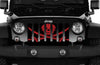 Platinum Ahoy Matey Dark Red Pirate Flag Jeep Grille Insert