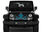 Ahoy Matey Oasis Blue Pirate Flag Jeep Grille Insert