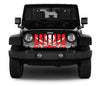 Ahoy Matey Pirate Flag - Red - Jeep Grille Insert