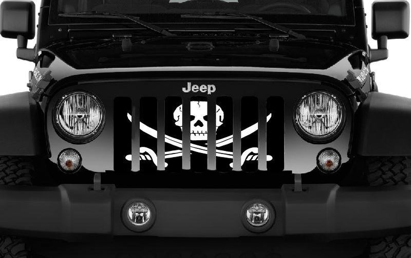 Platinum Ahoy Matey Pirate Flag Jeep Grille Insert