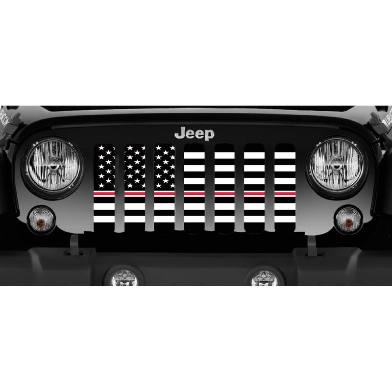 American Black and White - Corrections Nurse Stripe - Jeep Grille Insert