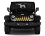 Black and Gold American Flag Jeep Grille Insert