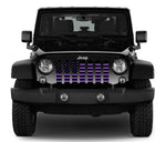 Black and Purple American Flag Jeep Grille Insert