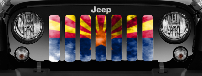 Arizona Grunge State Flag Jeep Grille Insert