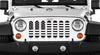 Platinum Black and White American Flag Jeep Grille Insert