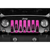 Bigfoot - Bright Pink Background Jeep Grille Insert