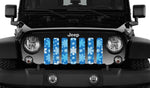 Blue Snowflakes Jeep Grille Insert
