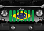 Brazilian Standard Flag Jeep Grille Insert