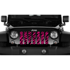 Platinum Bright Pink Zebra Print Jeep Grille Insert