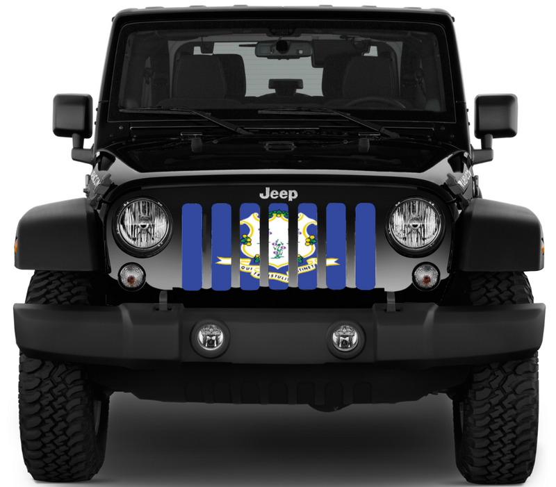 Connecticut State Flag Jeep Grille Insert