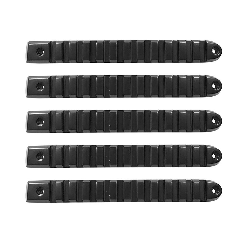 Black Rail Style Door Handle Inserts set of 5 by DV8 Offroad (07-18 Wrangler JK)