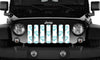 Diamonds- Teal Jeep Grille Insert