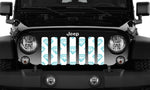 Diamonds- Teal Jeep Grille Insert