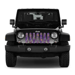 "Dirty Girl Plum Purple Woodland Camo" Grille Insert by Dirty Acres
