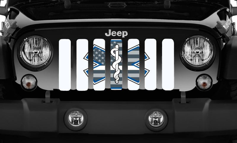 EMS Shield- White- Jeep Grille Insert