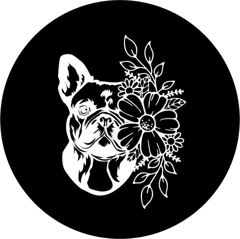 French Bulldog Flower/Floral Spare Tire Cover