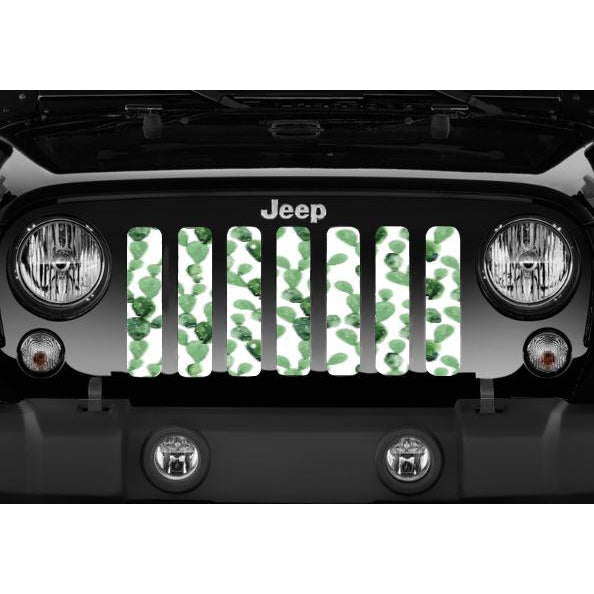 Green Cactus Jeep Grille Insert