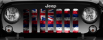 Hawaii Grunge State Flag Jeep Grille Insert