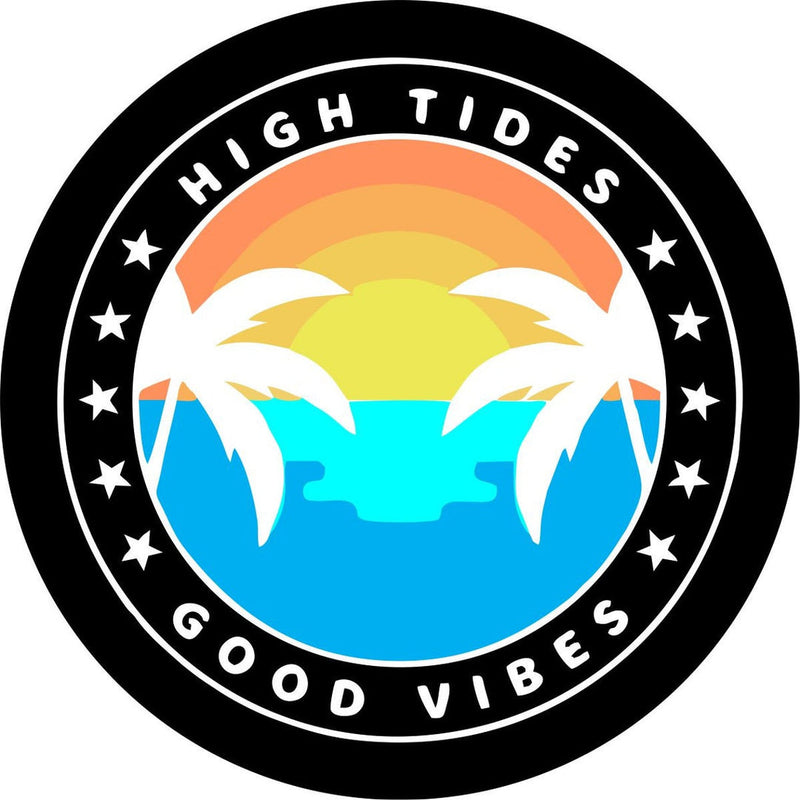 High Tides And Good Vibes Sunset Scene