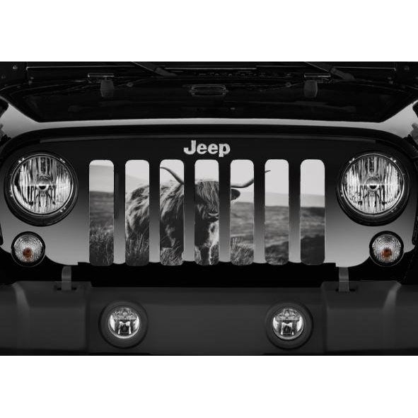 Highland Cow Jeep Grille Insert