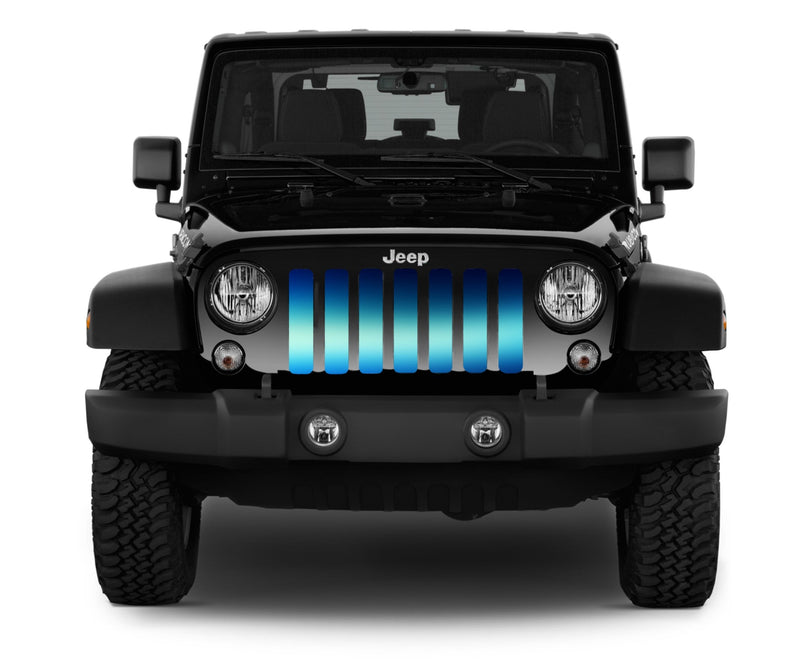 Horizon Blue Ombre Jeep Grille Insert