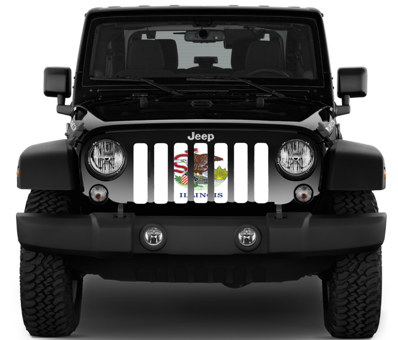 Illinois State Flag Jeep Grille Insert