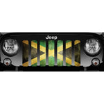Jamaican Grunge Flag Jeep Grille Insert