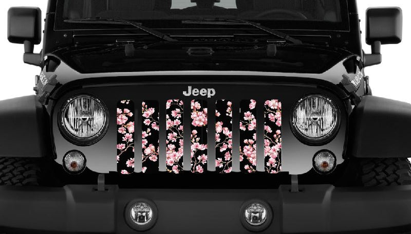 Japanese Cherry Blossom Flowers Jeep Grille Insert