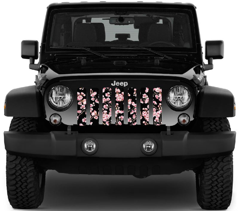 Japanese Cherry Blossom Flowers Jeep Grille Insert