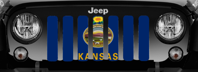 Kansas State Flag Jeep Grille Insert