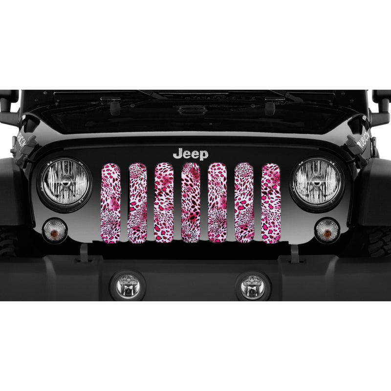 "Pink Leopard Print" Grille Insert by Dirty Acres
