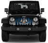 Louisiana Grunge State Flag Jeep Grille Insert