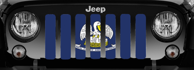 Louisiana State Flag Jeep Grille Insert