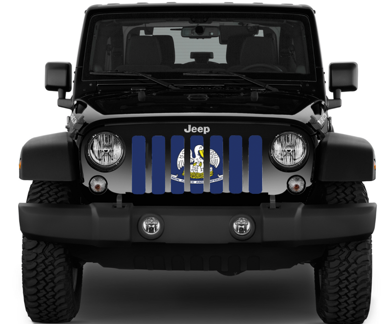 Louisiana State Flag Jeep Grille Insert