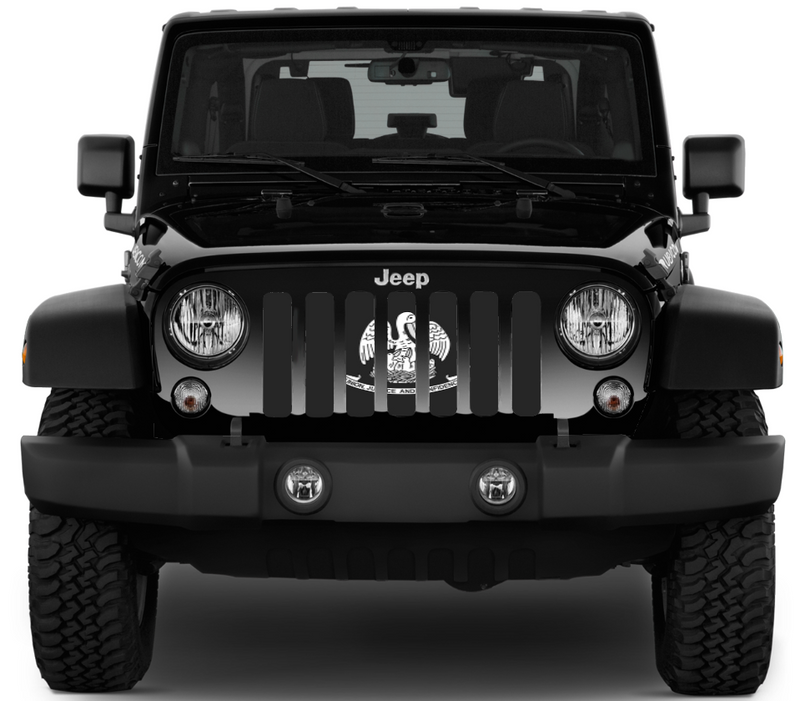 Louisiana Tactical State Flag Jeep Grille Insert