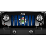 Maine Grunge State Flag Jeep Grille Insert