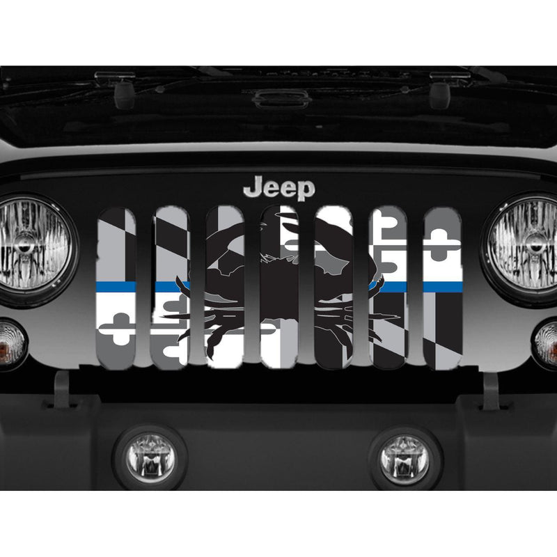 "Tactical Maryland Crab Flag Back The Blue" Jeep Grille Insert By Dirty Acres ('76-'18 Wrangler CJ, YJ, TJ, JK, JKU) - Jeep World