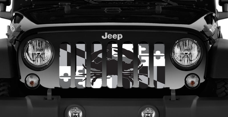 "Tactical Maryland Crab Flag" Jeep Grille Insert By Dirty Acres ('76-'18 Wrangler CJ, YJ, TJ, JK, JKU) - Jeep World