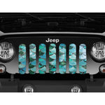 "Sea Foam Mermaid Scales" Grille Insert by Dirty Acres ('76 - '18 Wrangler CJ, YJ, TJ, LJ, JK, JKU) - Jeep World