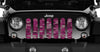 "Pink Mermaid Scales" Grille Insert by Dirty Acres ('76 - '18 Wrangler CJ, YJ, TJ, LJ, JK, JKU) - Jeep World