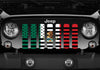 Mexican American Flag Jeep Grille Insert